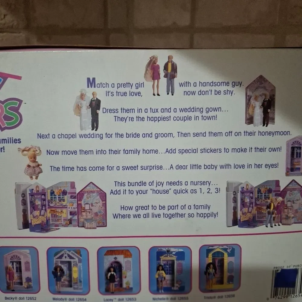 Vintage Family Corners Melody Doll Dollhouse 4 Room Scenes